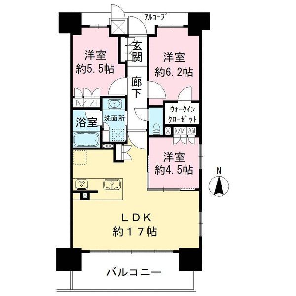 ワコーレ神戸トアプレミアムの間取図