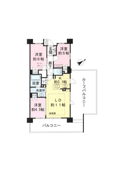 レーベン鵠沼海岸BLUENOVAの間取図