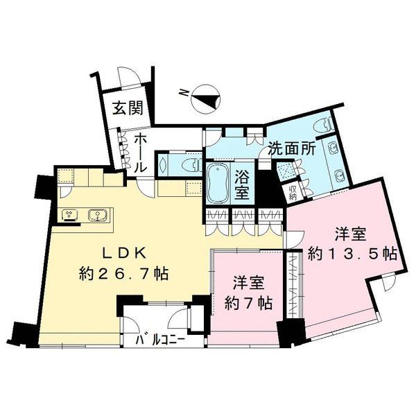 プラウド新宿御苑エンパイアの間取図