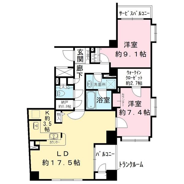 ゼファー芝公園の間取図