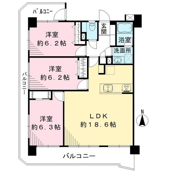 シティライフ板付の間取図