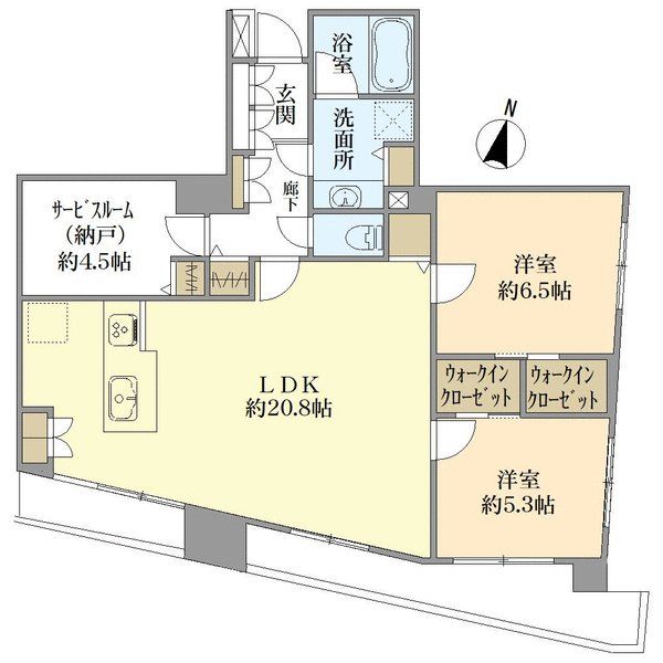 モナーク根岸の間取図