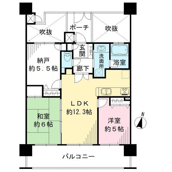 ライオンズマンション王子公園ヴィアーレの間取図