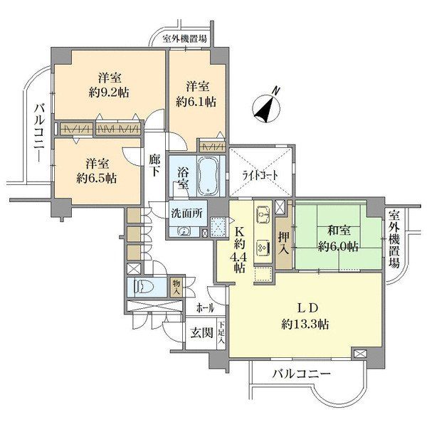 エイ・シティタワーズウエストウィング310号室の間取図