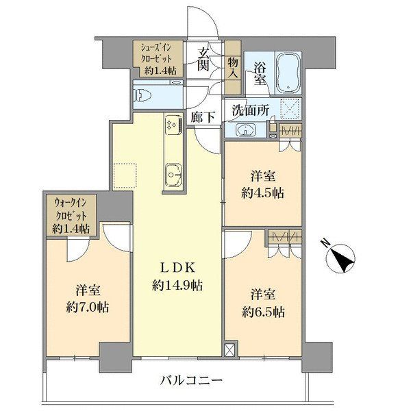 hitoto広島TheTowerの間取図