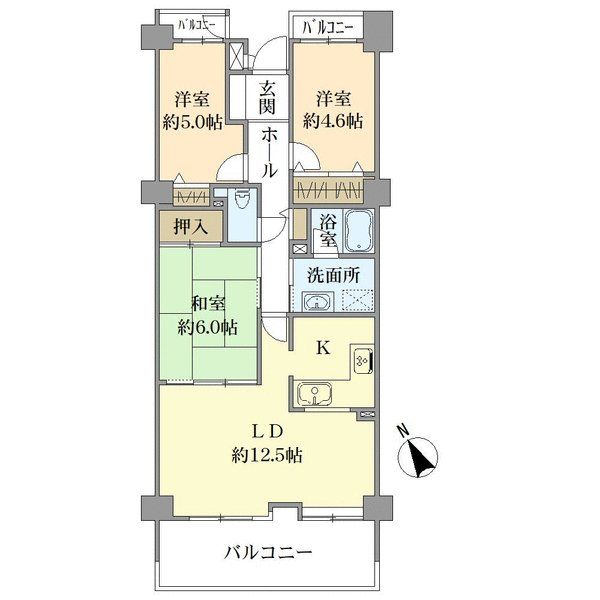 光ヶ丘パークハイツ二番館の間取図