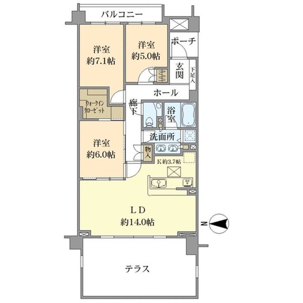 グランドヒルズ京都東山ロジュマンの間取図