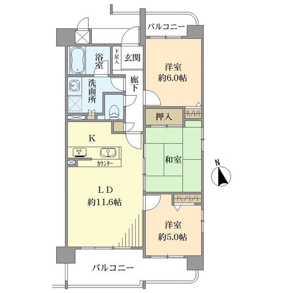 シャトー勝川ＩＩＩの間取図