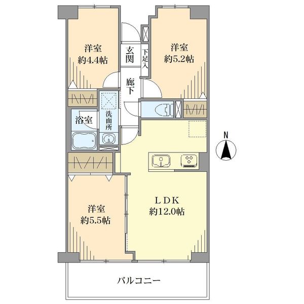恒陽綾瀬マンションの間取図