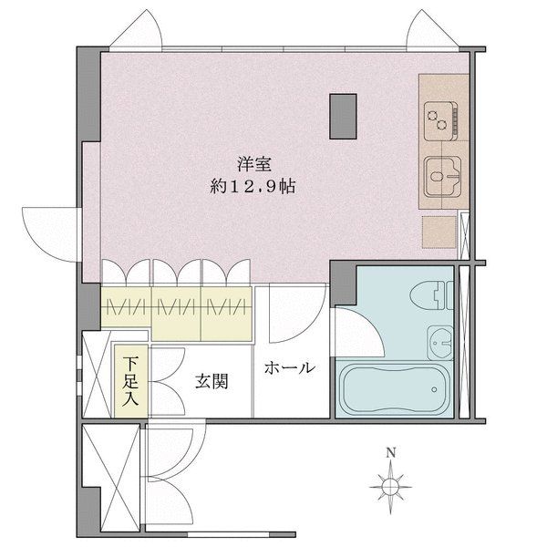 CUE NISHIAZABUの間取図