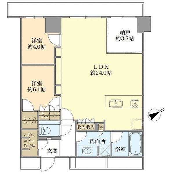 ワテラスタワーレジデンスの間取図