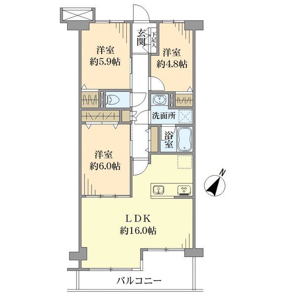 ベルクール南浦和の間取図