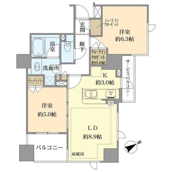 シティハウス東大井の間取図