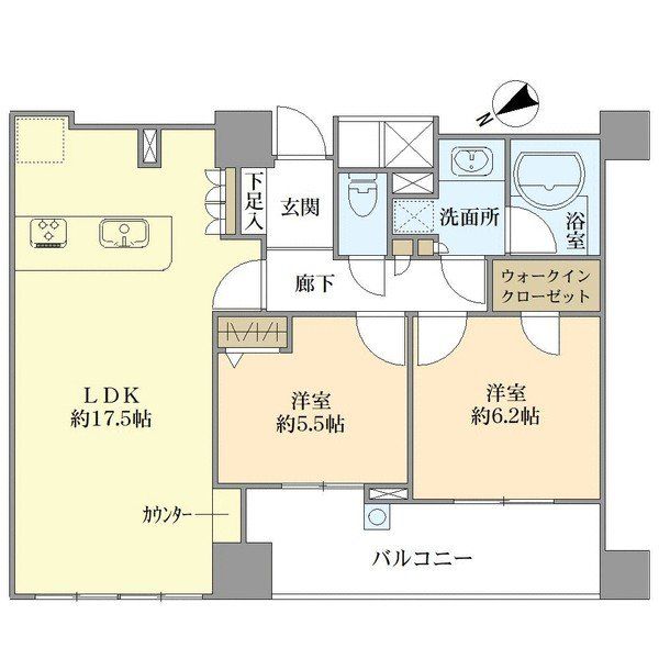 ライオンズタワー平和大通りシティマークスの間取図