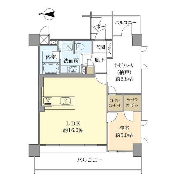 コスモ大崎ツインフォルムエクセルコートの間取図