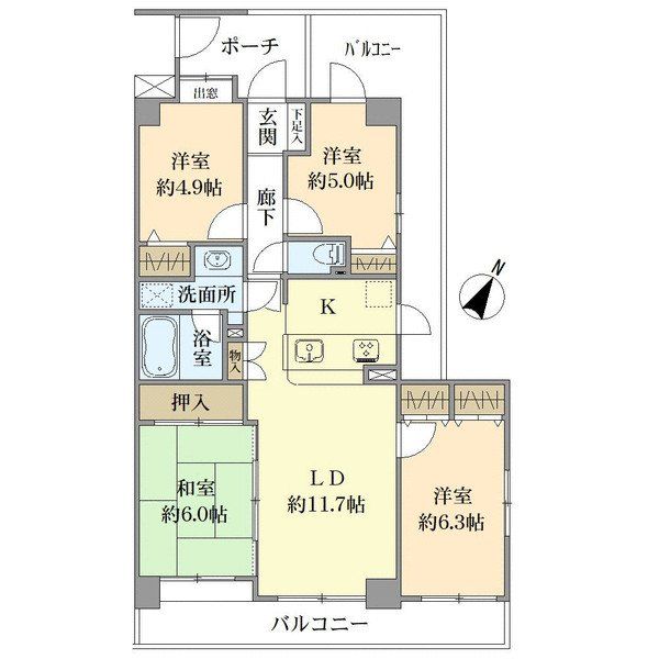 パークハイツ大宮宮原の間取図