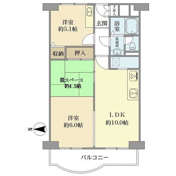 御影プライムハイツの間取図