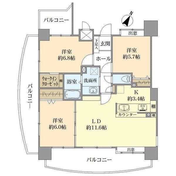 L・テーゼ祇園の間取図
