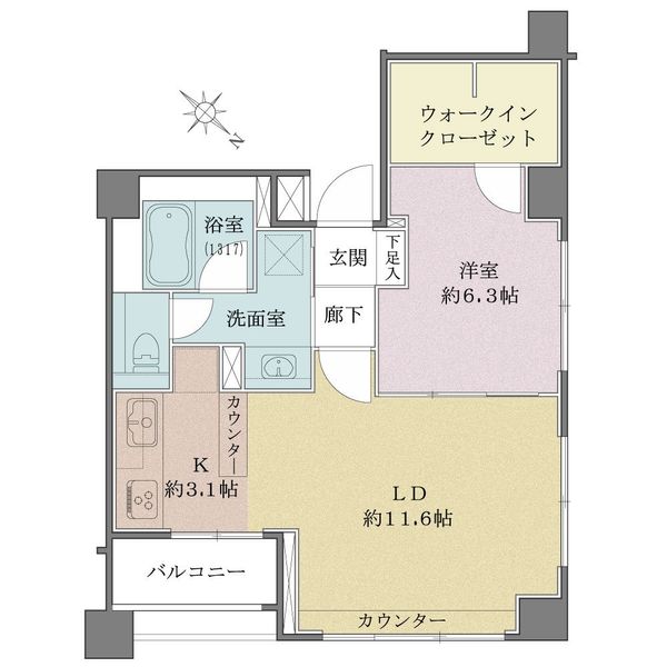 イニシアイオ目黒学芸大学の間取図