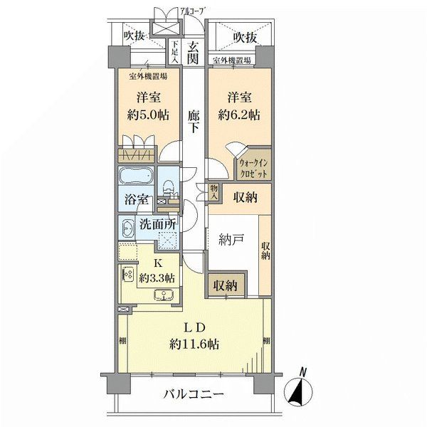 ヒルズ武蔵小杉の間取図