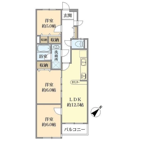 ライオンズマンション市川行徳の間取図