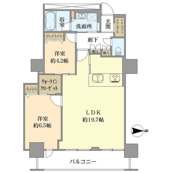 阿波座ライズタワーズ フラッグ46の間取図
