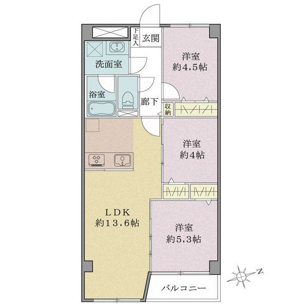 グリーンパーク第6綾瀬の間取図