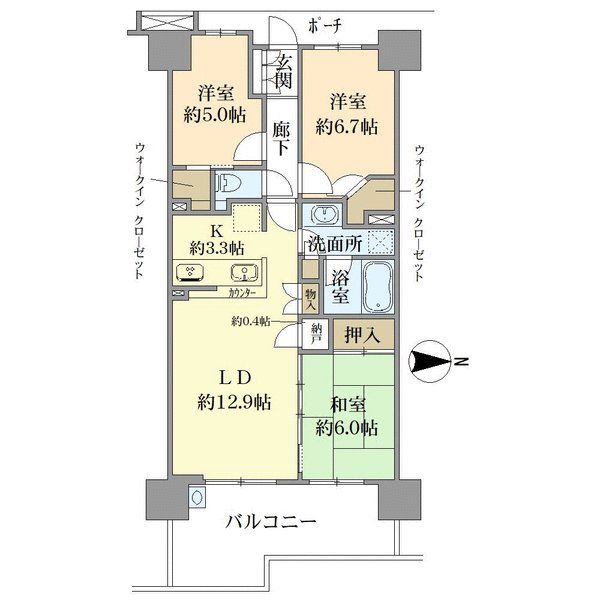 Brillia越谷レイクタウンの間取図
