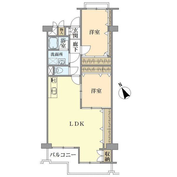 エバーグリーン第2住吉の間取図