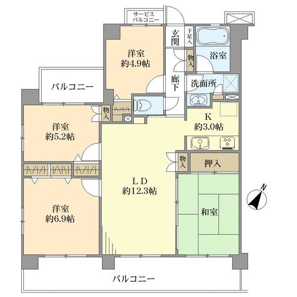 藤和シティホームズ蘇我の間取図