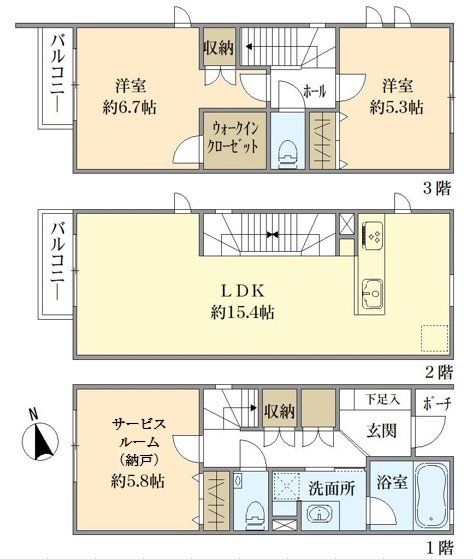 THE　GRANT五反田島津山の間取図
