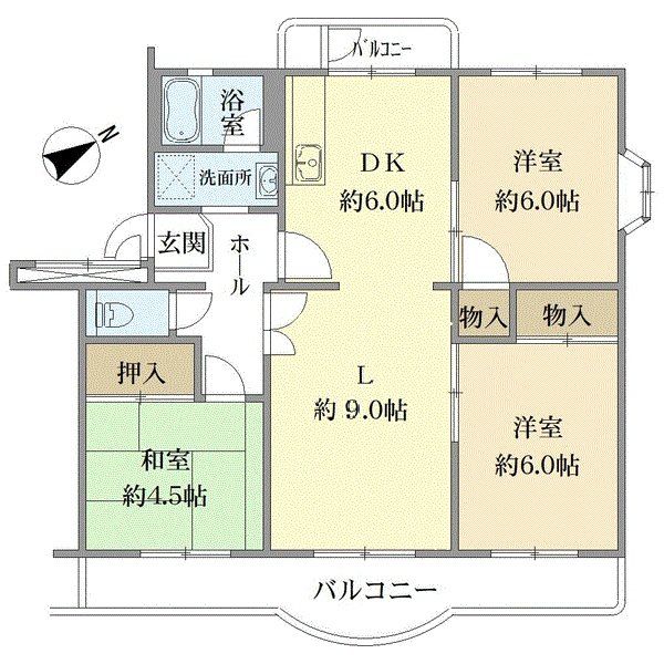横尾五団地の間取図