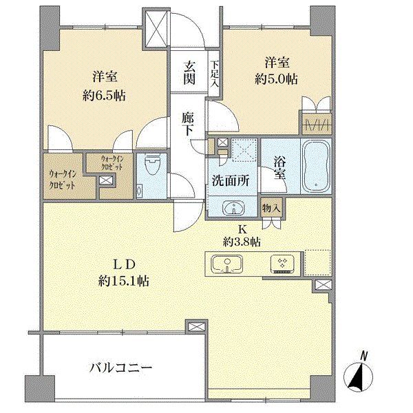 ディアナコート用賀翠景の間取図