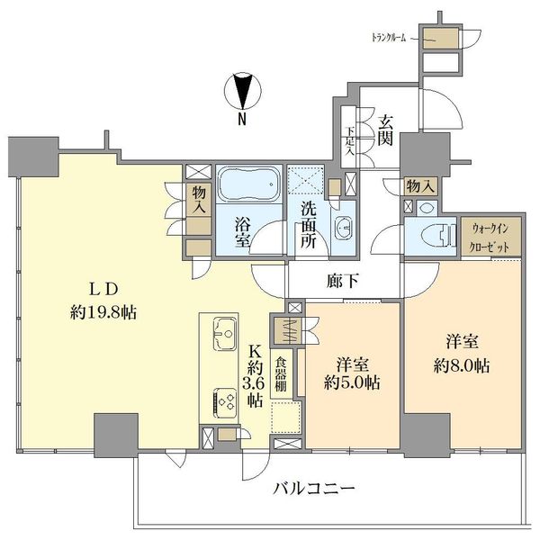ブリリアタワー上野池之端の間取図