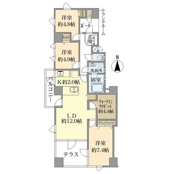 西公園ツインタワーの間取図