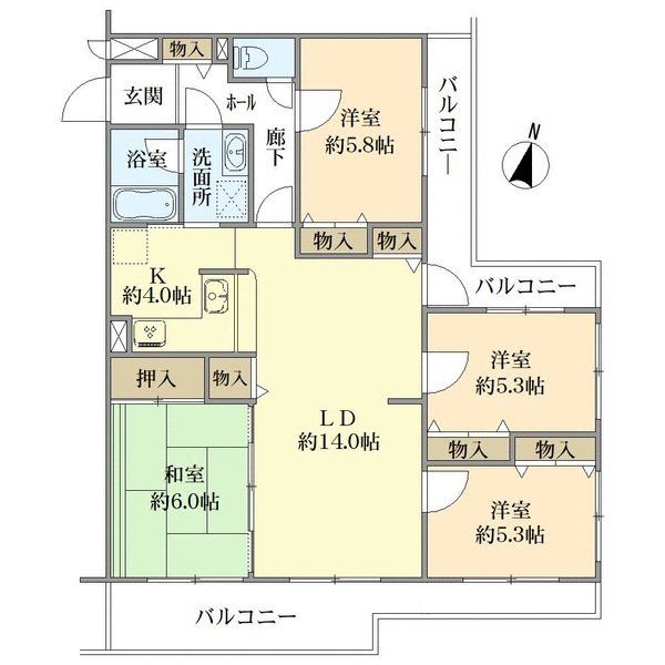セントラル伊丹昆陽の間取図