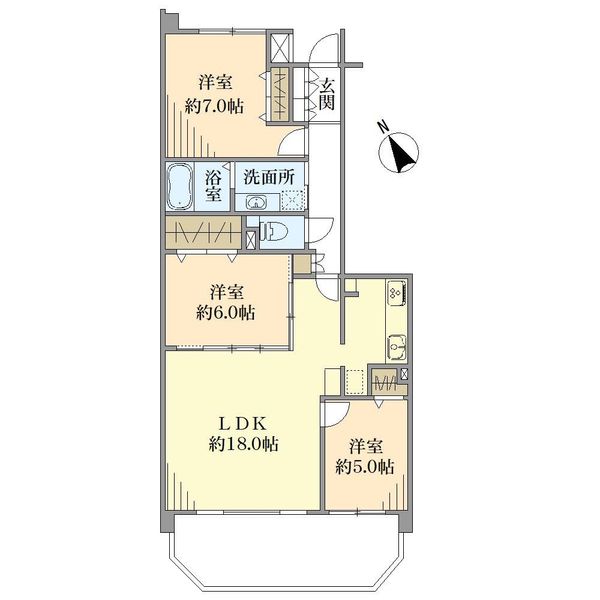 レクセルマンション竹ノ塚第三の間取図