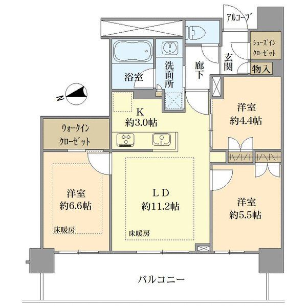 プラウドタワー堺東の間取図