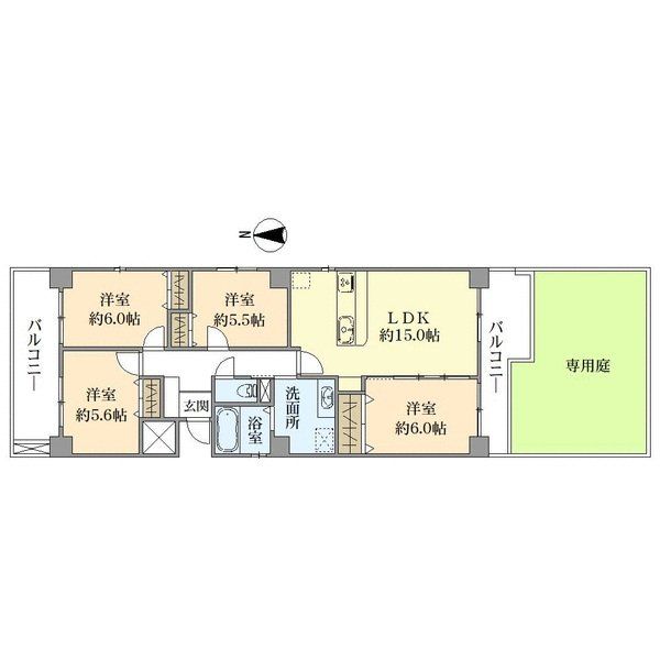 ラ・ヴェール芦屋III6号棟の間取図