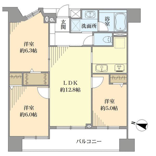 ダイアパレス湘南藤沢II1002の間取図
