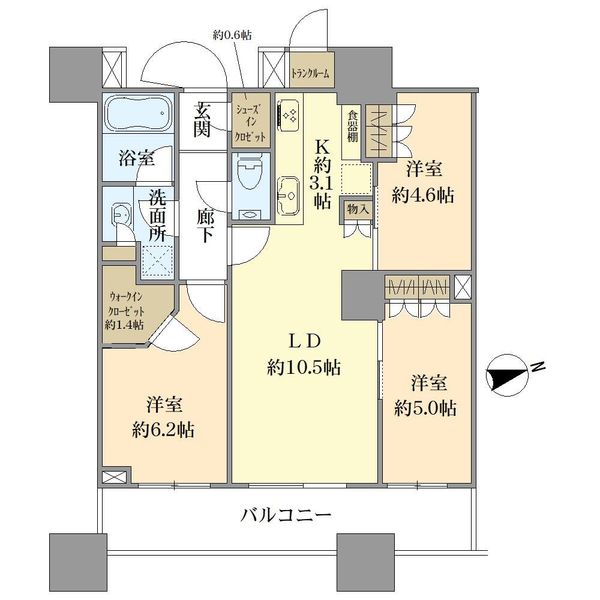 パークシティ大崎ザタワーの間取図