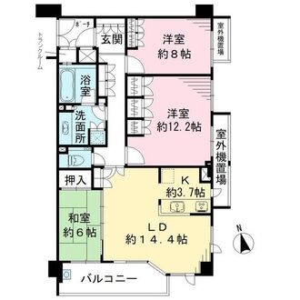 プラウド帝塚山の間取図
