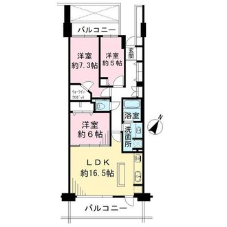 パークシティ弦巻コート・フロント・レジデンスの間取図