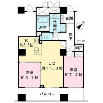 エイ・シティタワーズウエストタワー705号室の間取図