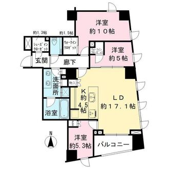 ザ・パークハウス代々木大山の間取図