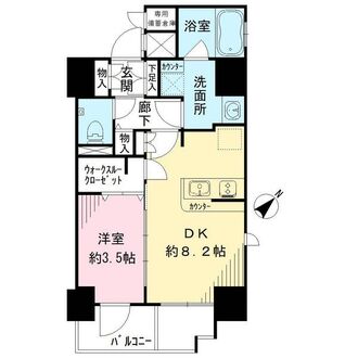 エステムコート神戸元町通ＩＩ　THE　SALONの間取図