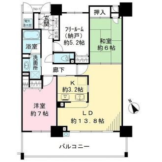 リバティパーク枚方D棟の間取図
