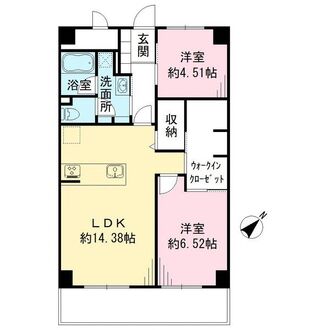 東建検見川マンシヨンB棟の間取図