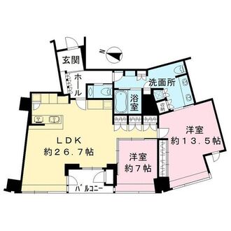 プラウド新宿御苑エンパイアの間取図