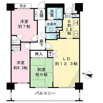 ライオンズヴィアーレ横濱ベイ壱番館の間取図